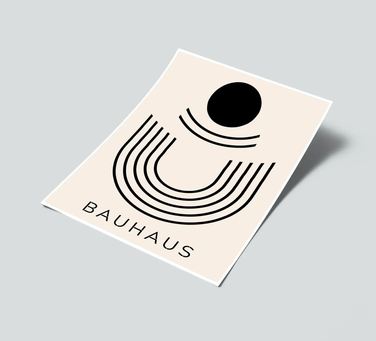 Bauhaus semicircle - abstract geometry in a modern style sticker sheet by Whole©