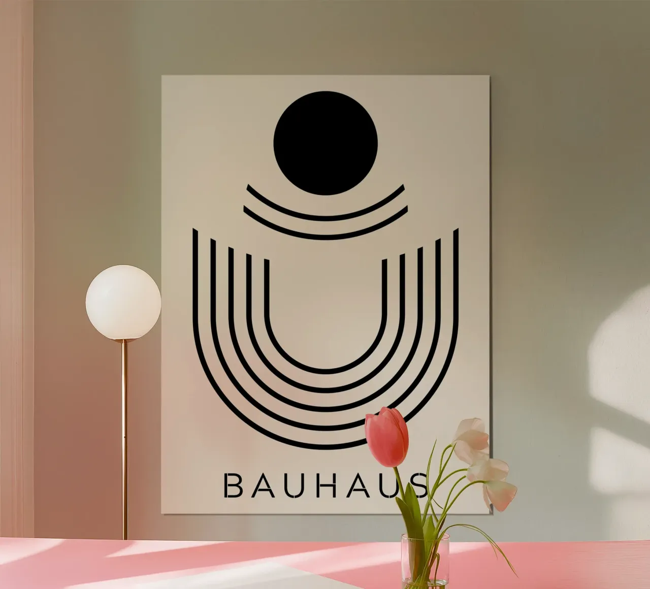 Bauhaus semicircle - abstract geometry in a modern style hahnemühle by Whole©