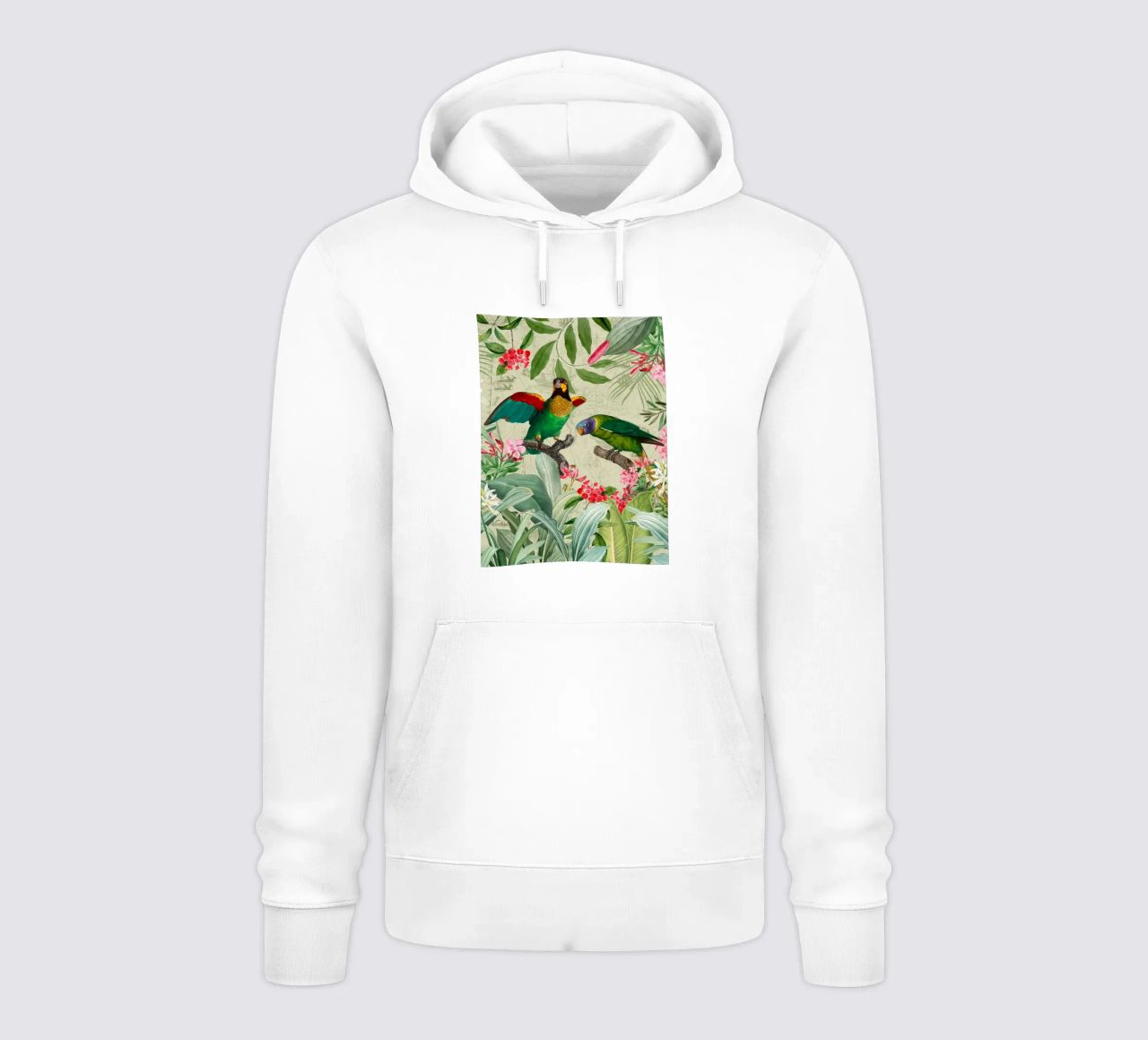 Pappagalli esotici colorati e nostalgici in una giungla tropicale 2 felpa con cappuccio da Vintage World - Uta Naumann