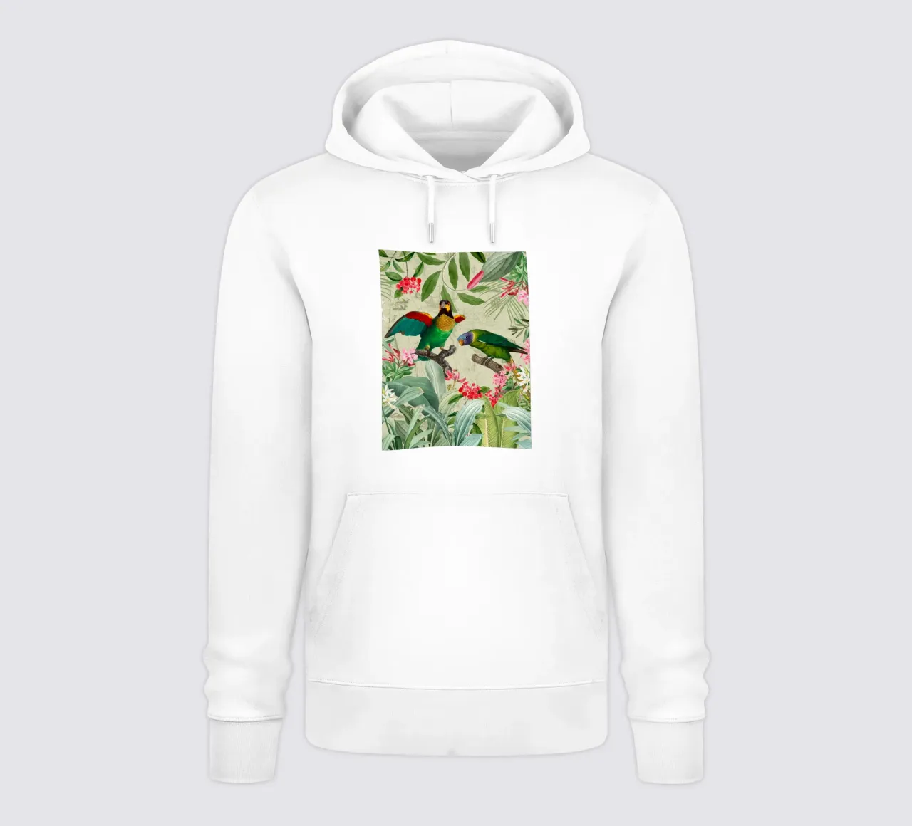 Pappagalli esotici colorati e nostalgici in una giungla tropicale 2 felpa con cappuccio da Vintage World - Uta Naumann