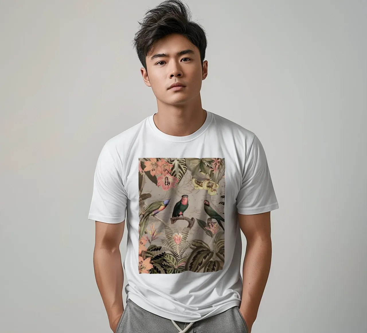 Uccelli esotici Vita nella giungla t-shirt da Vintage World - Uta Naumann