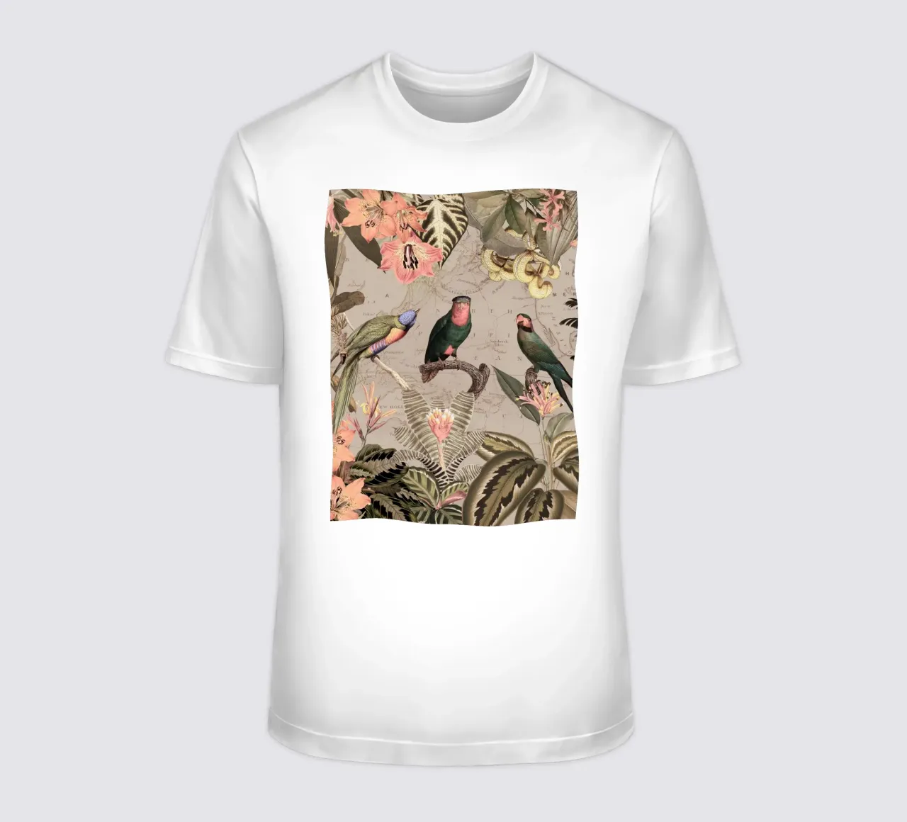 Uccelli esotici Vita nella giungla t-shirt da Vintage World - Uta Naumann