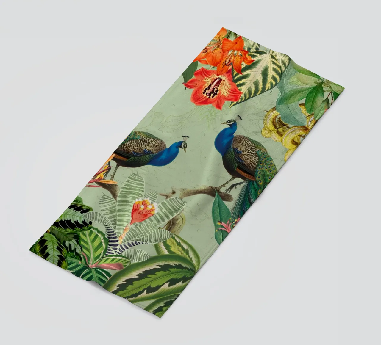 Pavoni esotici in paradiso telo mare da Vintage World - Uta Naumann