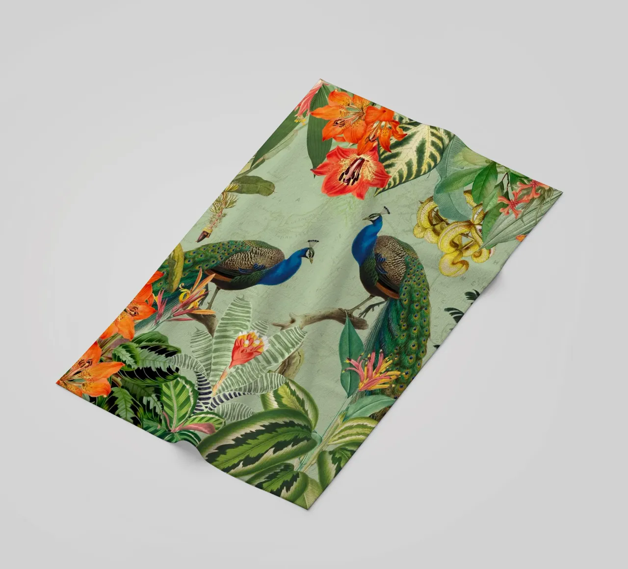 Pavoni esotici in paradiso telo mare da Vintage World - Uta Naumann