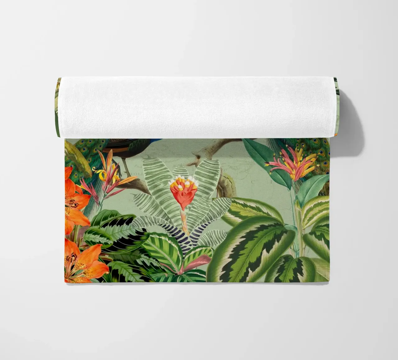 Pavoni esotici in paradiso telo mare da Vintage World - Uta Naumann