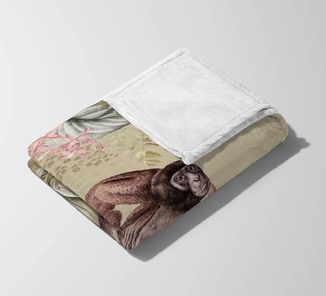 Scimmie esotiche felici in una giungla tropicale coperta in pile da Vintage World - Uta Naumann