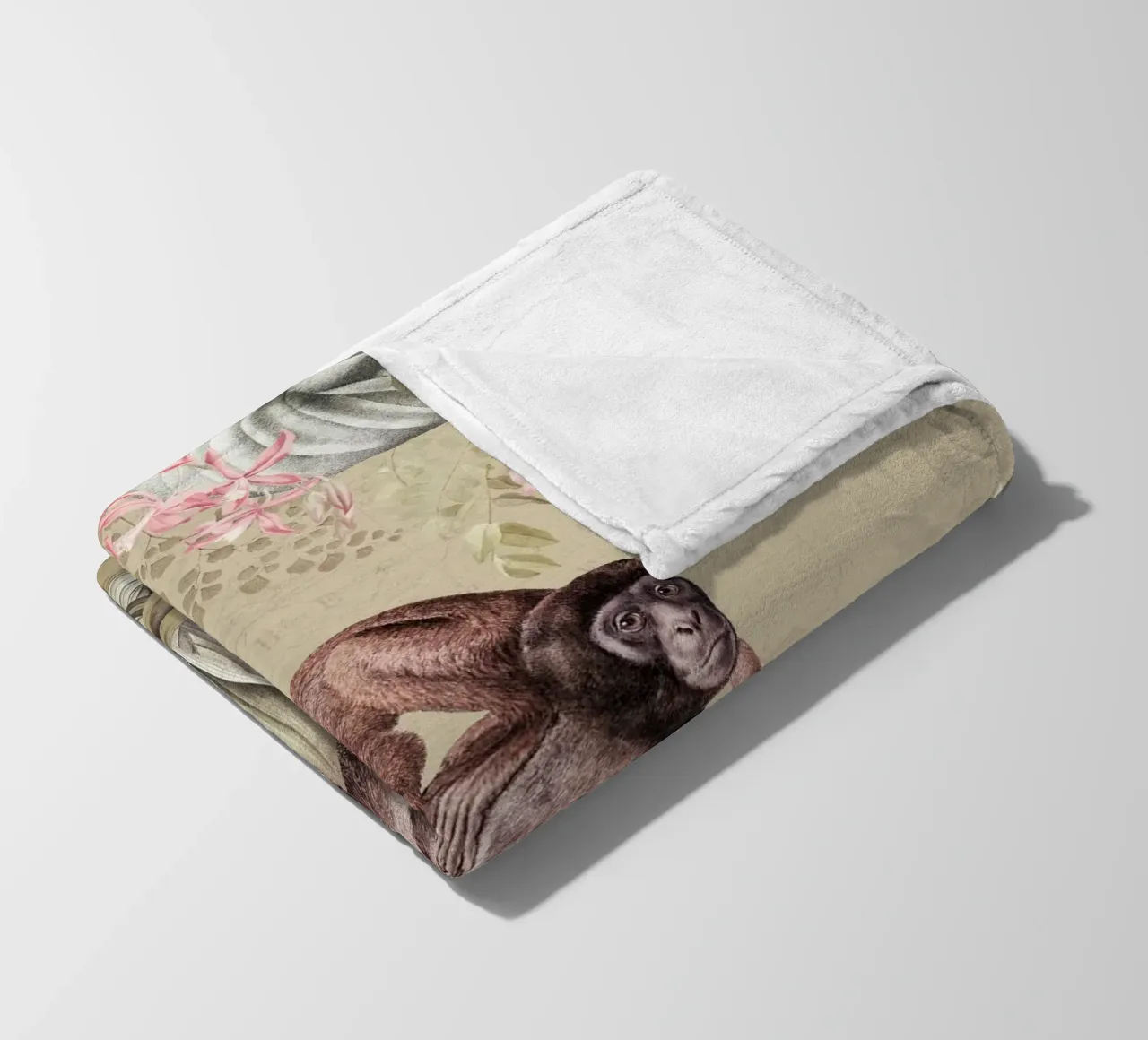 Scimmie esotiche felici in una giungla tropicale coperta in pile da Vintage World - Uta Naumann
