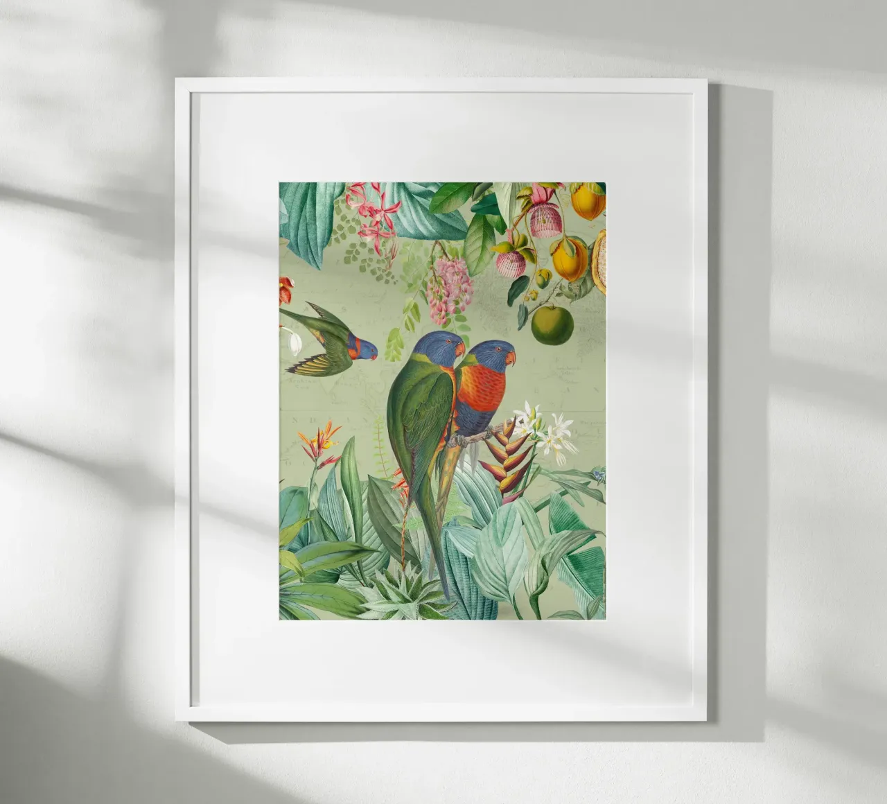 Pavoni colorati nella giungla tropicale carta hahnemühle da Vintage World - Uta Naumann