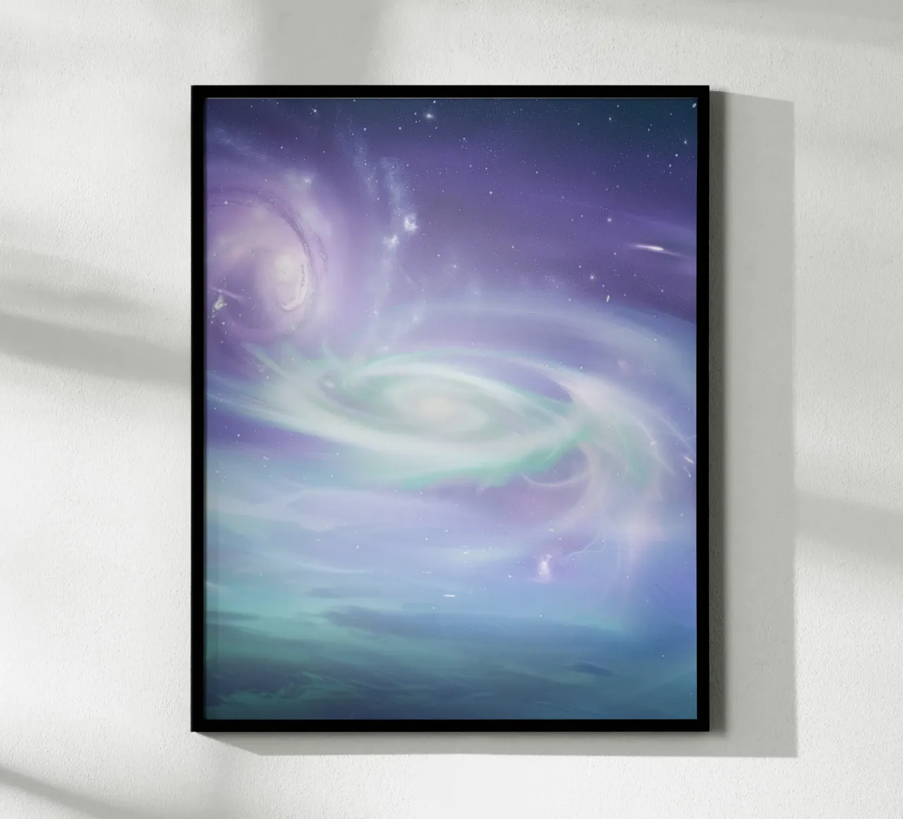 Purple Blue Galaxy Spiral Celestial Universe Stars Abstract hahnemühle by Gentle Echoes Art