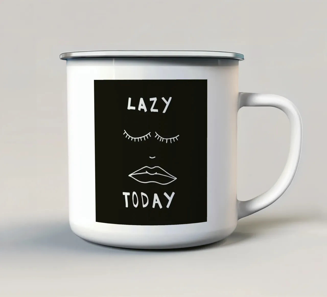 Lazy Today Emaille Tasse von Vasare Nar