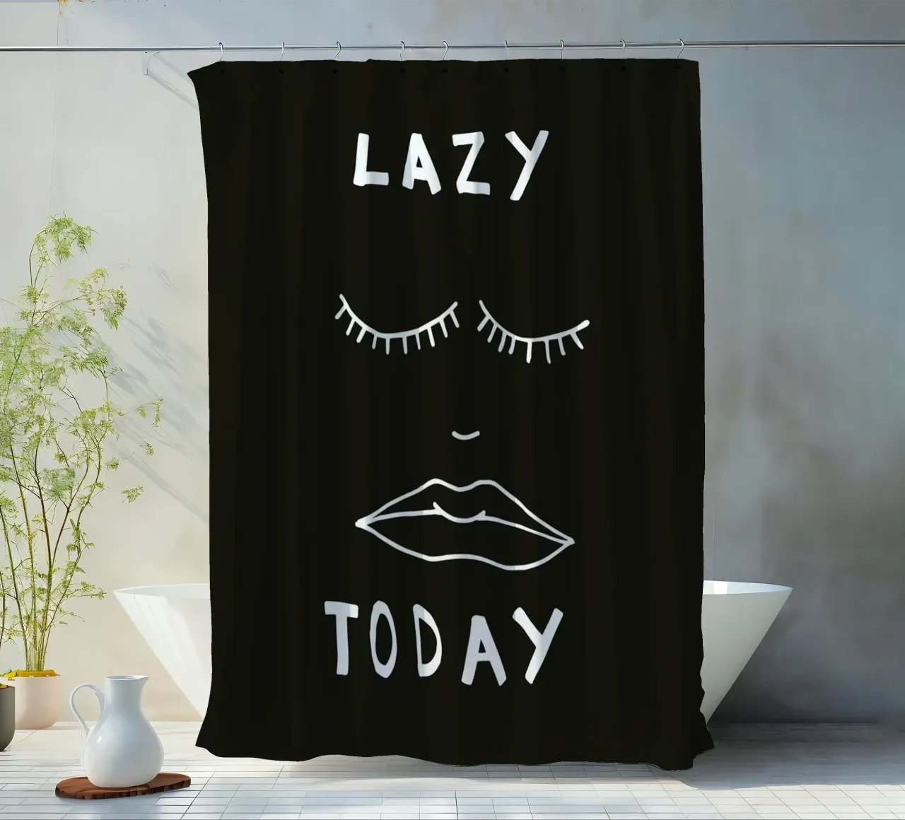 Lazy Today Duschvorhang von Vasare Nar