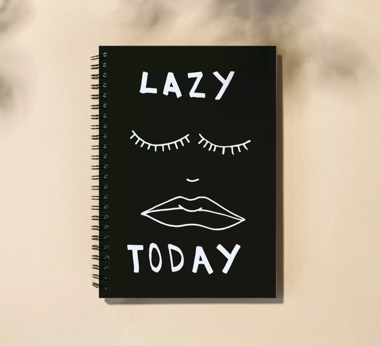 Lazy Today spiral notebook by Vasare Nar
