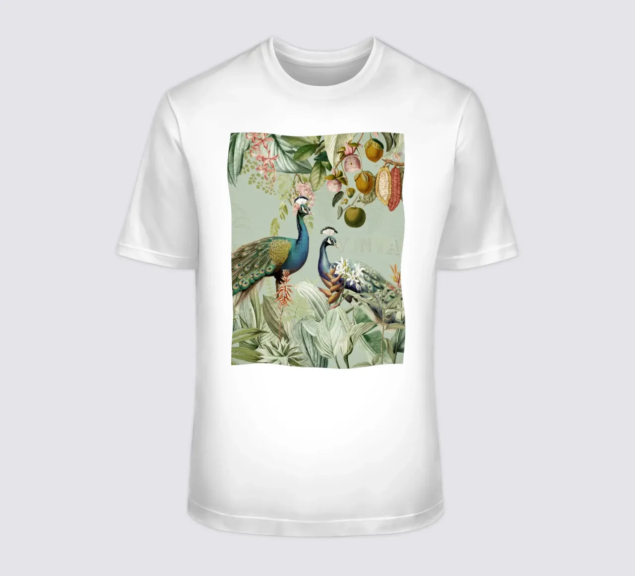 Pavoni esotici in paradiso 1 t-shirt da Vintage World - Uta Naumann