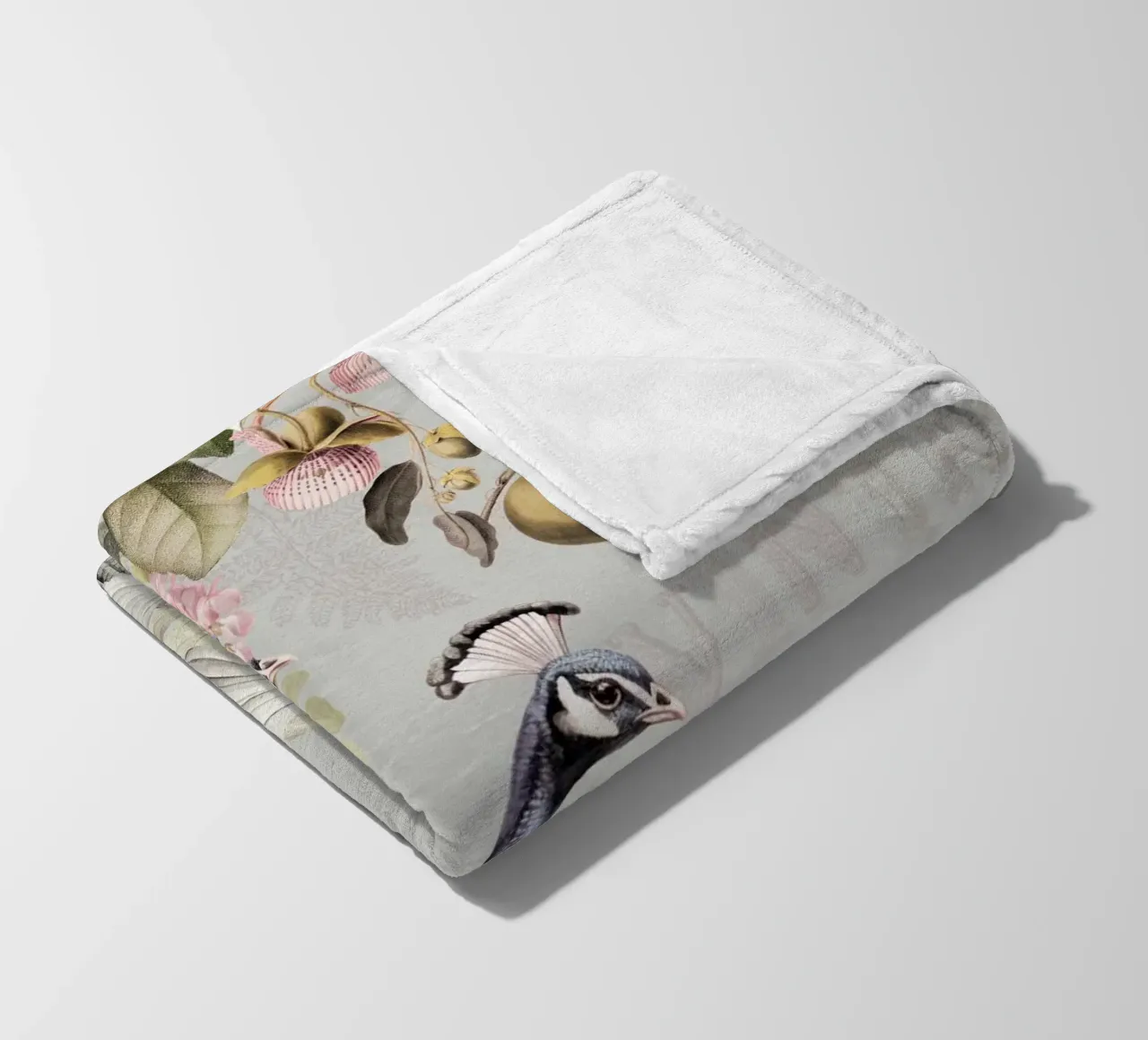 Piume esotiche in Paradiso 2 coperta in pile da Vintage World - Uta Naumann