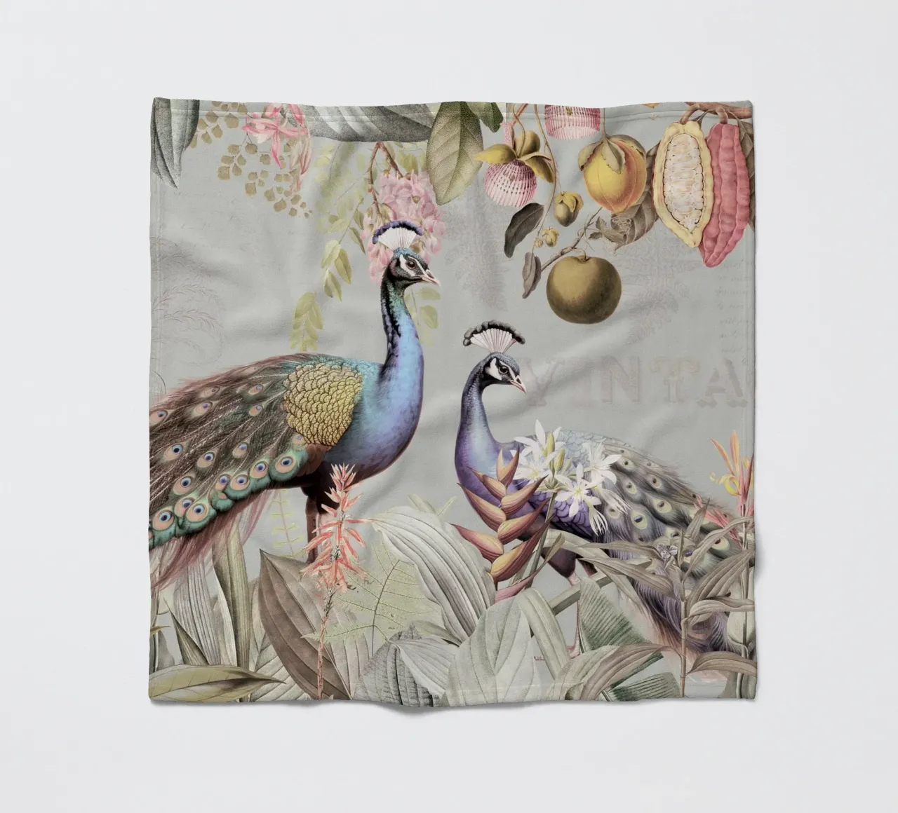 Piume esotiche in Paradiso 2 coperta in pile da Vintage World - Uta Naumann