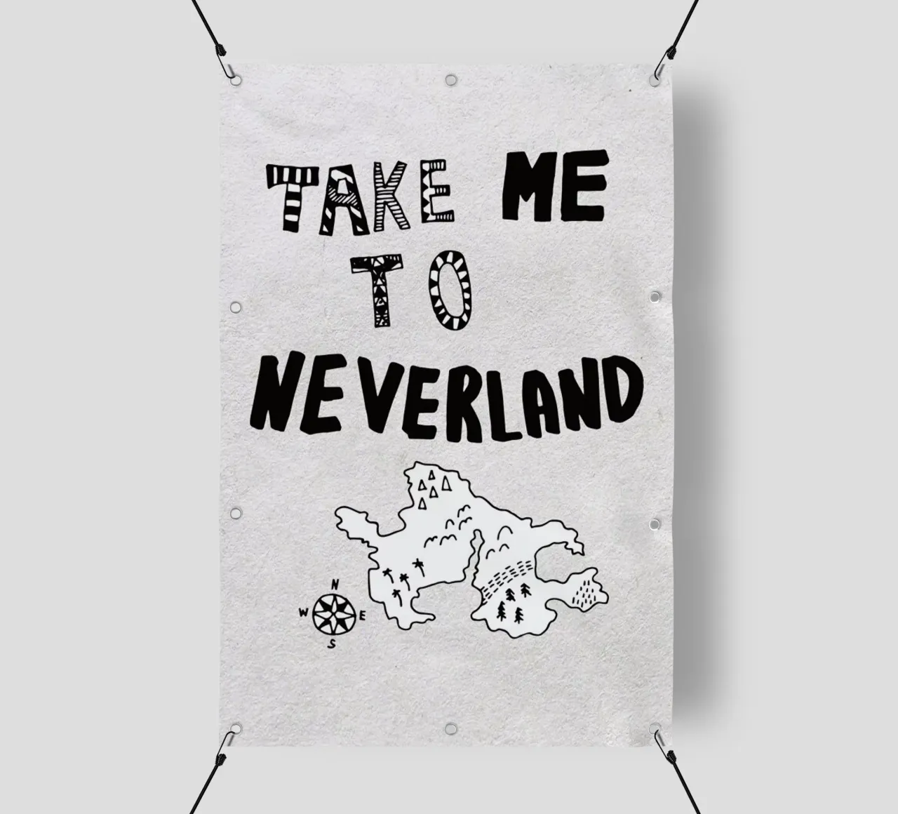 Take Me To Neverland telo in pvc da Vasare Nar