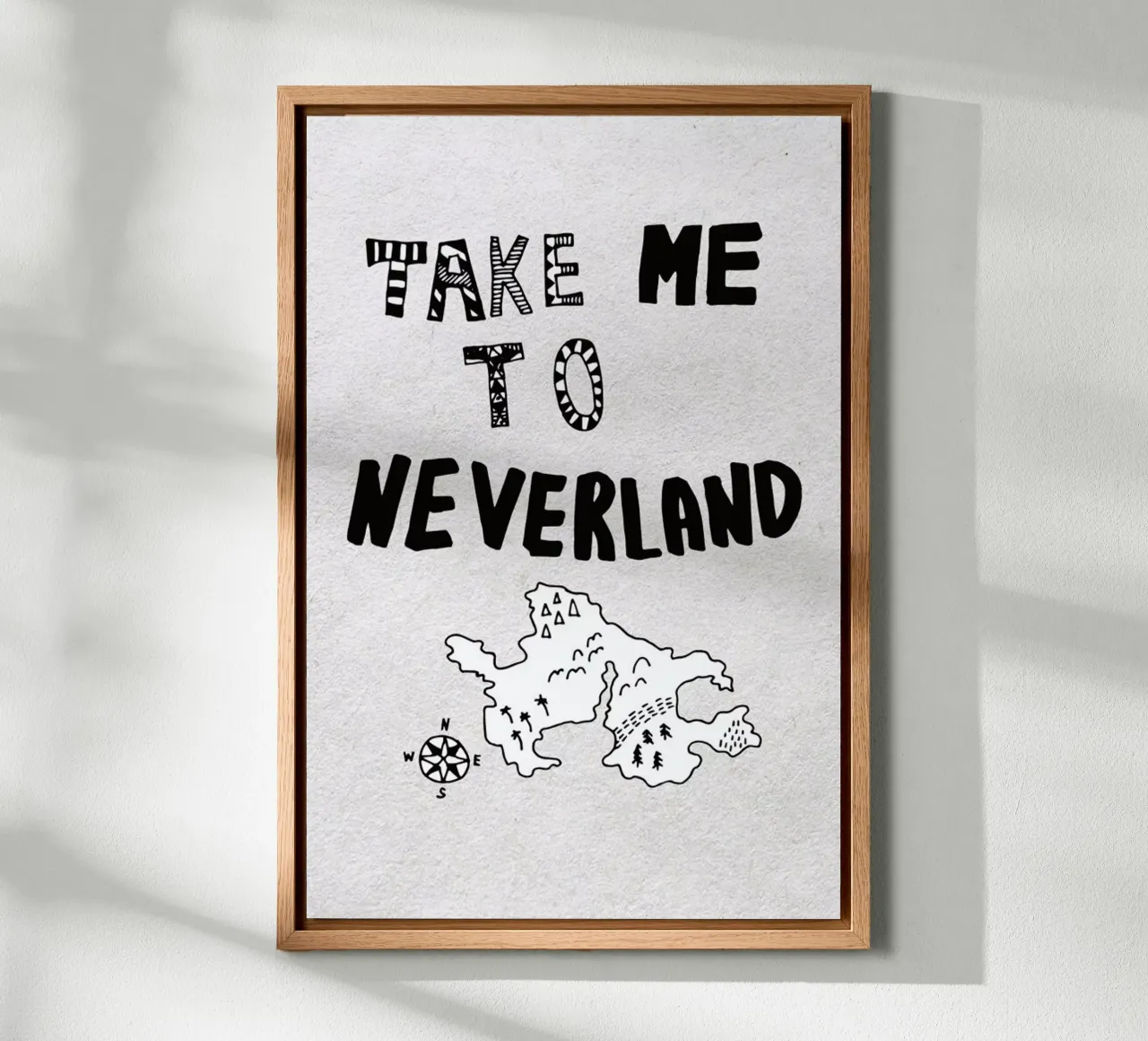 Take Me To Neverland tela con Cornice a cassetta da Vasare Nar