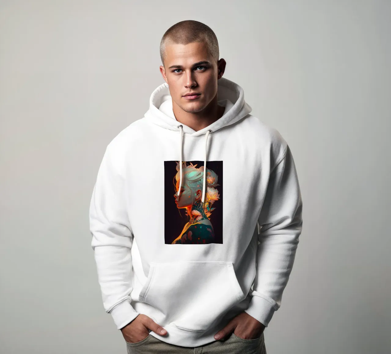 Bella donna di fiori felpa con cappuccio da Lootprint