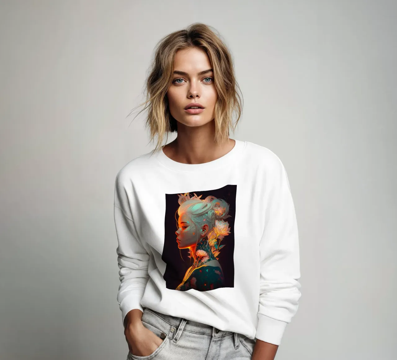 Bella donna di fiori felpa da Lootprint