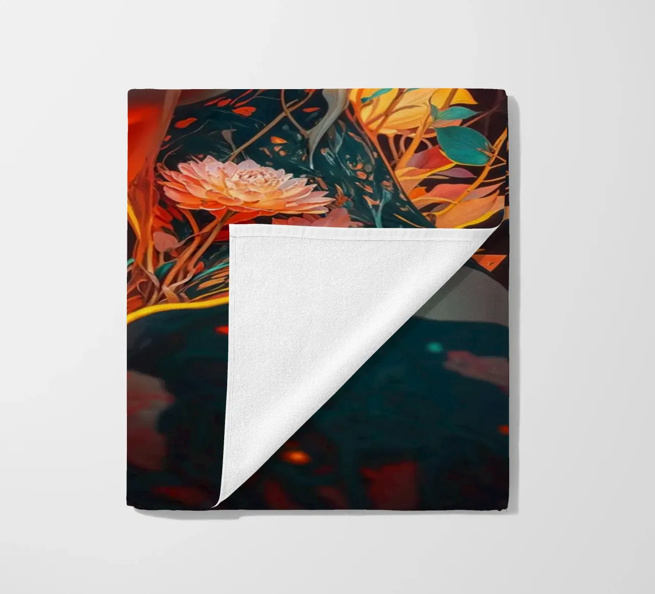Beautiful Flower Woman beach towel by Lootprint