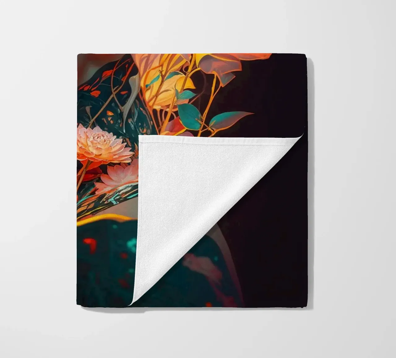 Beautiful Flower Woman beach towel by Lootprint
