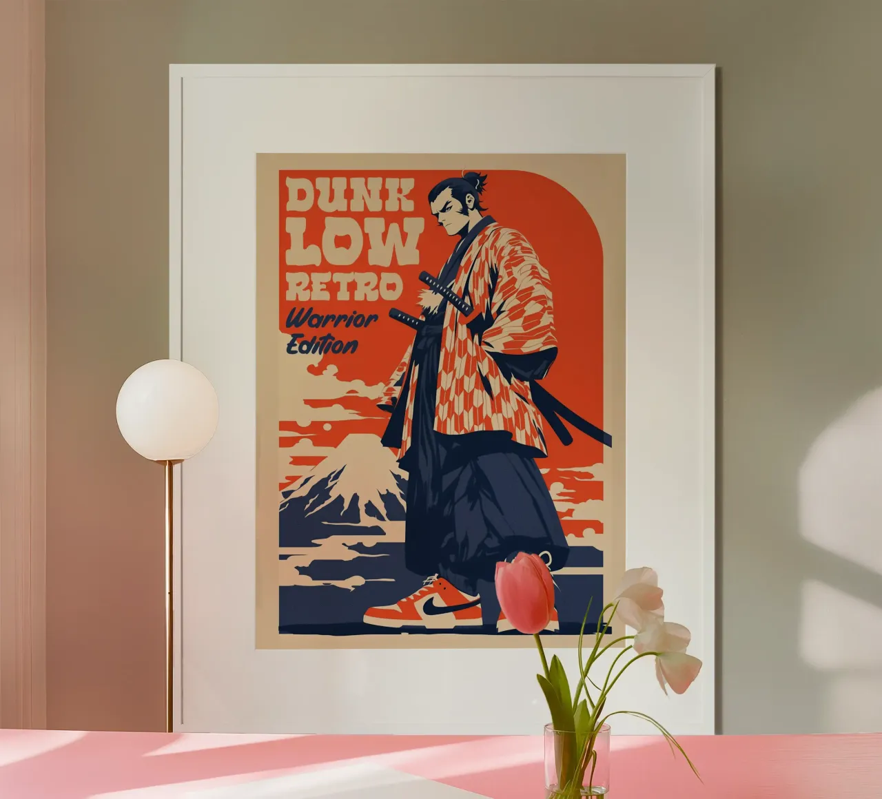 Samurai sneakers poster con telaio in plastica da 2toastdesign