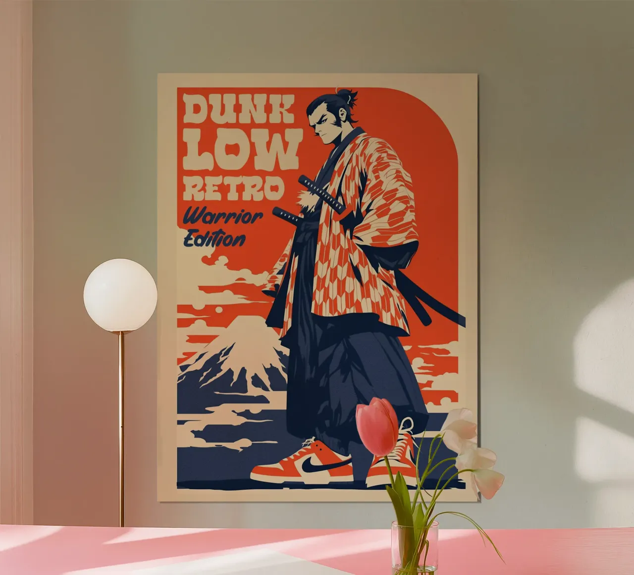 Samurai sneakers poster con telaio in plastica da 2toastdesign