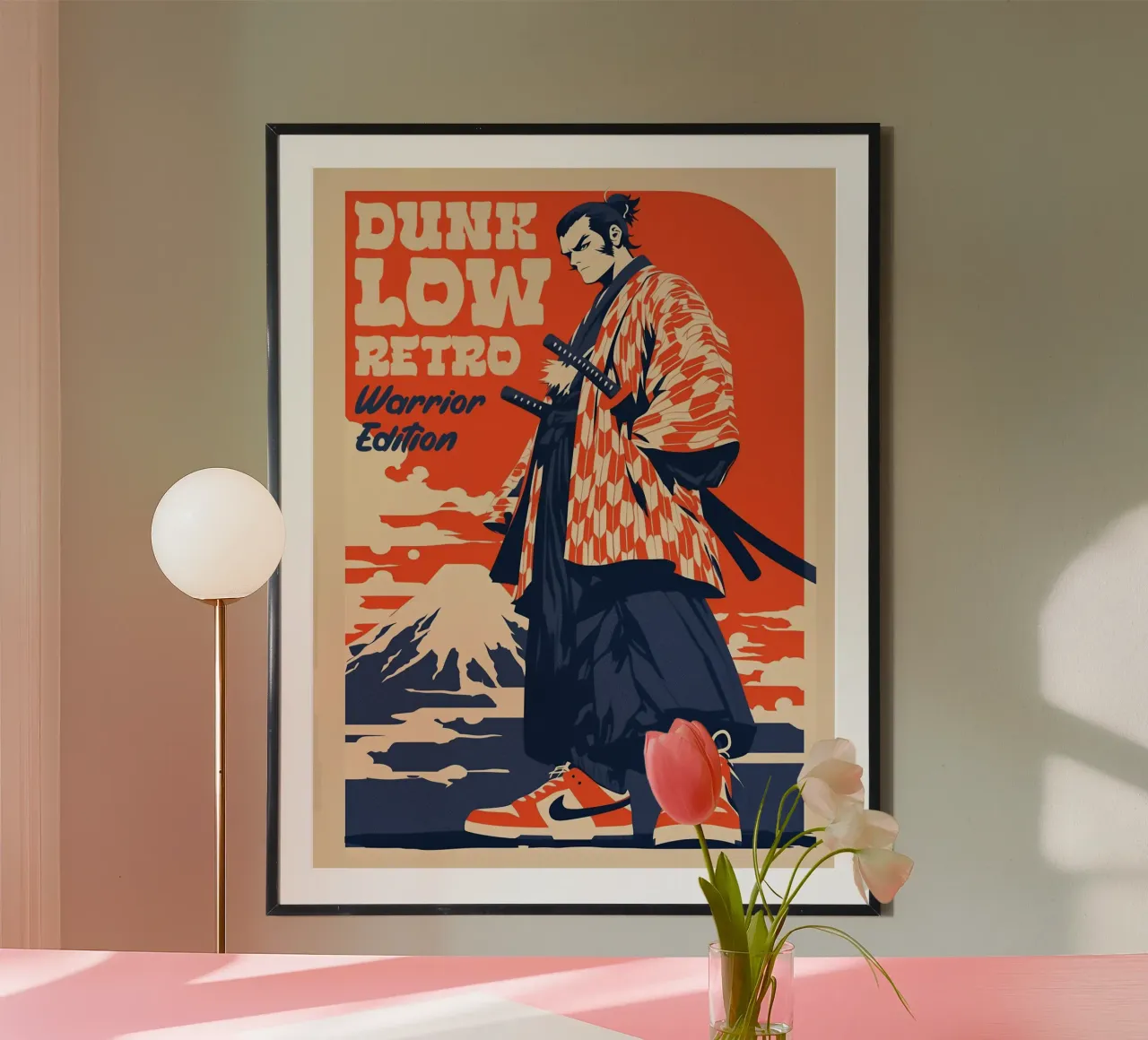 Samurai sneakers poster con telaio in plastica da 2toastdesign