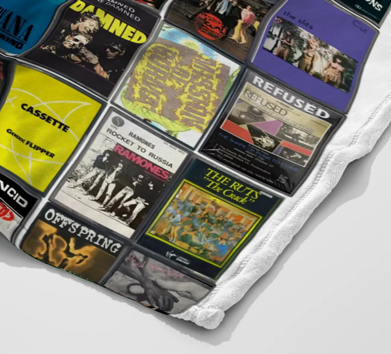 I più grandi album punk di tutti i tempi - Copertine di cassette vintage coperta in pile da MrMustardPrints