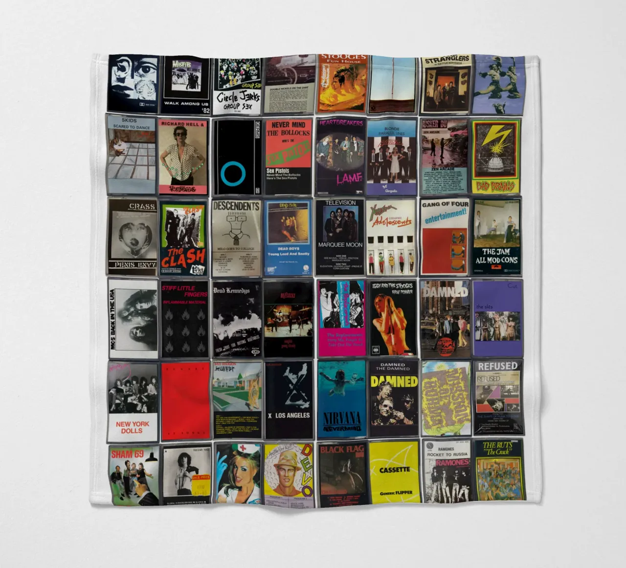 I più grandi album punk di tutti i tempi - Copertine di cassette vintage coperta in pile da MrMustardPrints