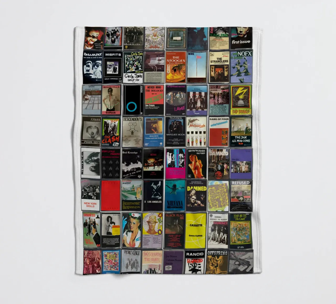 I più grandi album punk di tutti i tempi - Copertine di cassette vintage coperta in pile da MrMustardPrints