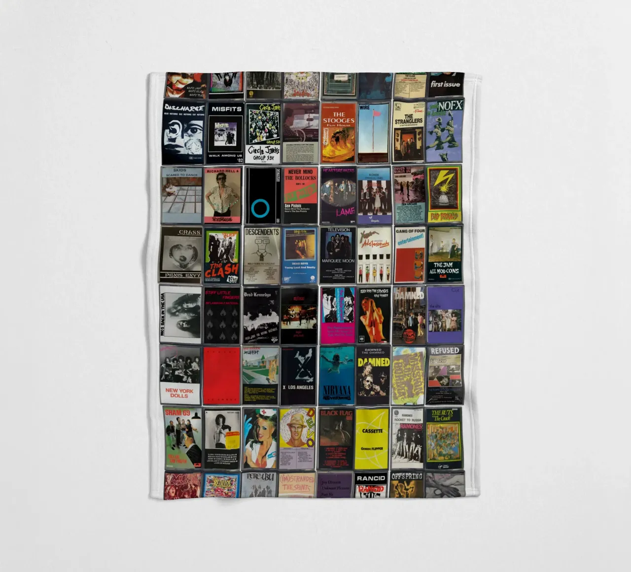 I più grandi album punk di tutti i tempi - Copertine di cassette vintage coperta in pile da MrMustardPrints