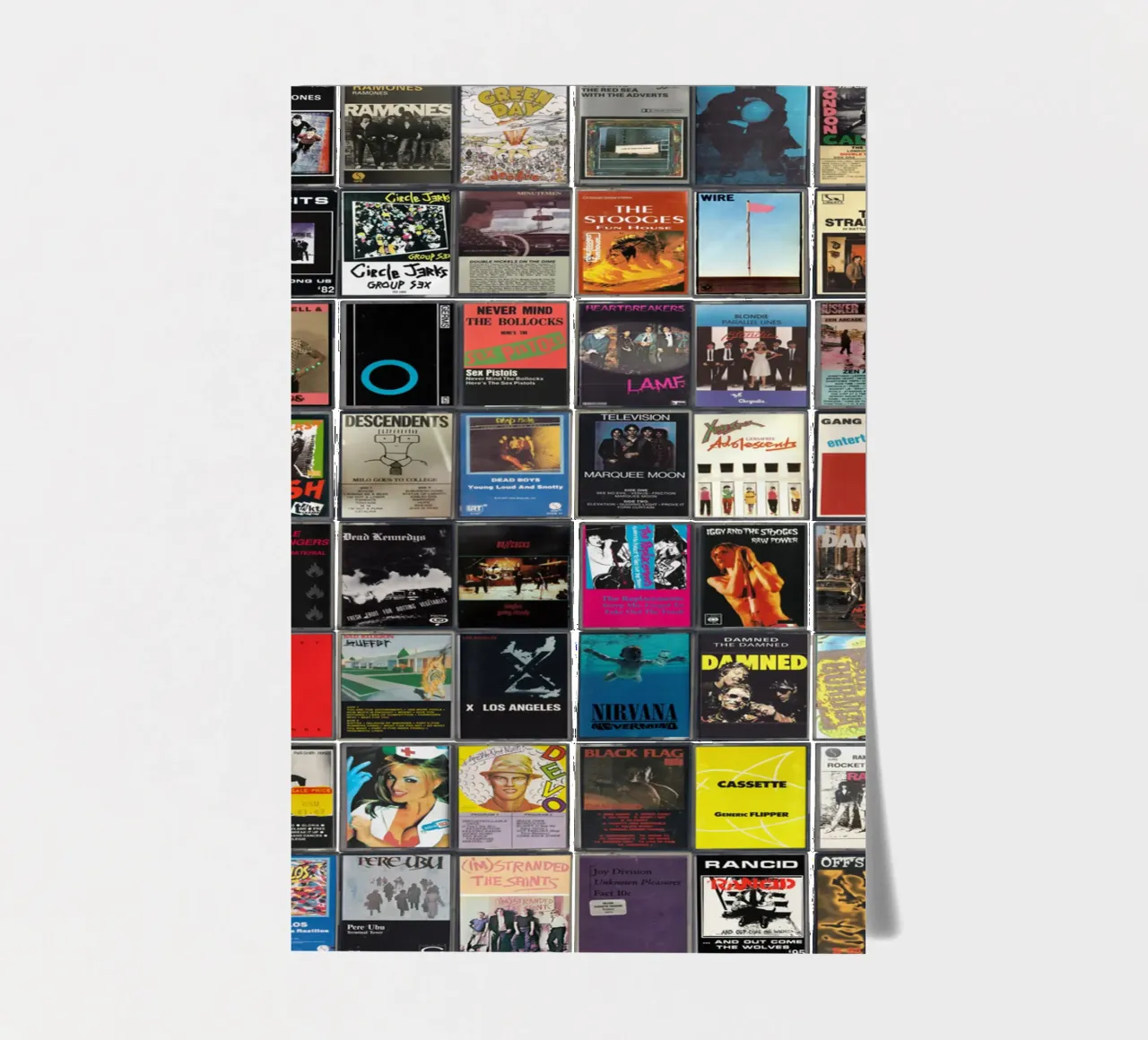 Greatest Punk Albums of All Time - Vintage Cassette Covers sticker sheet by MrMustardPrints