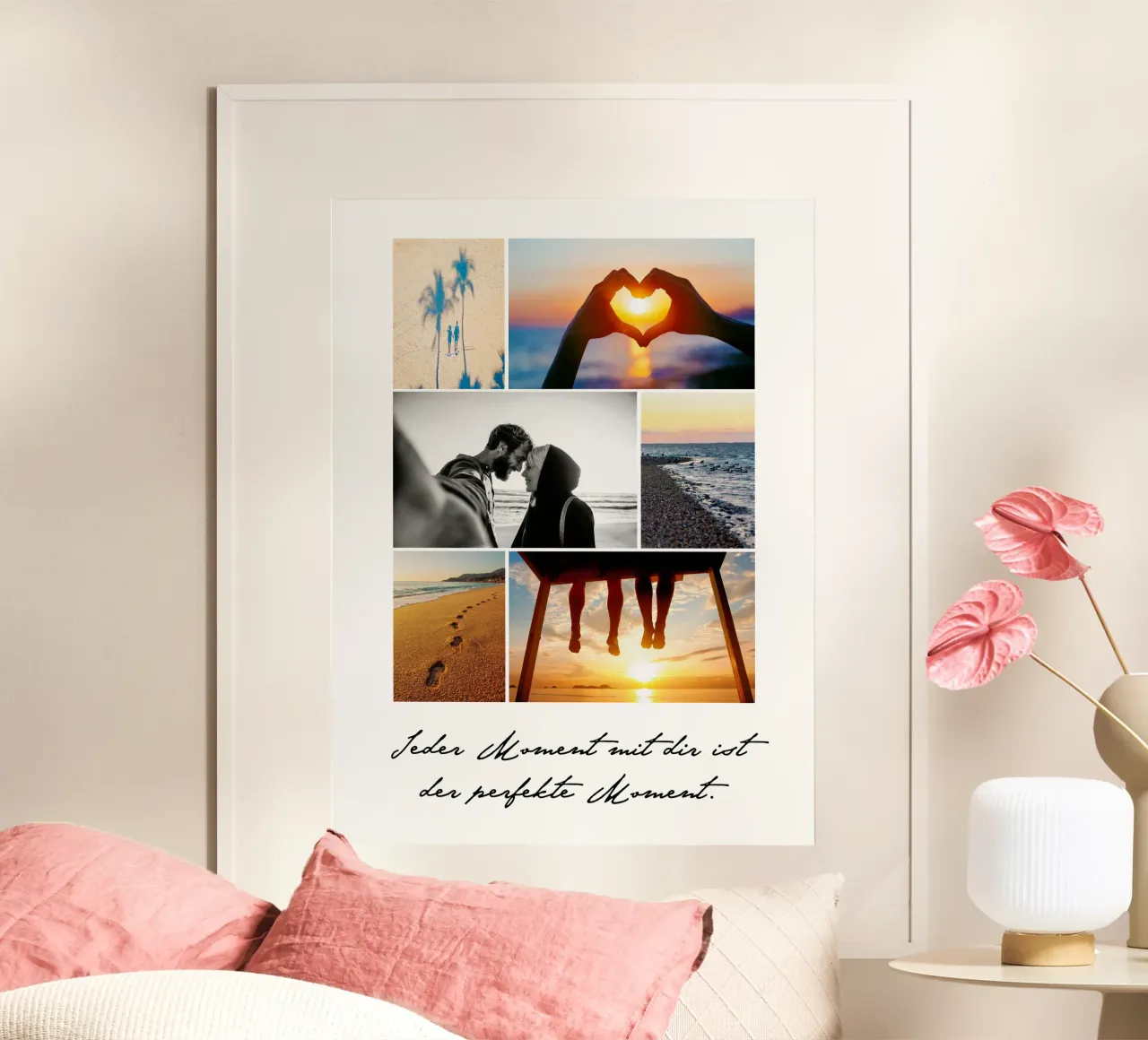 Jeder Moment poster con telaio in alluminio da WORTSPIEL