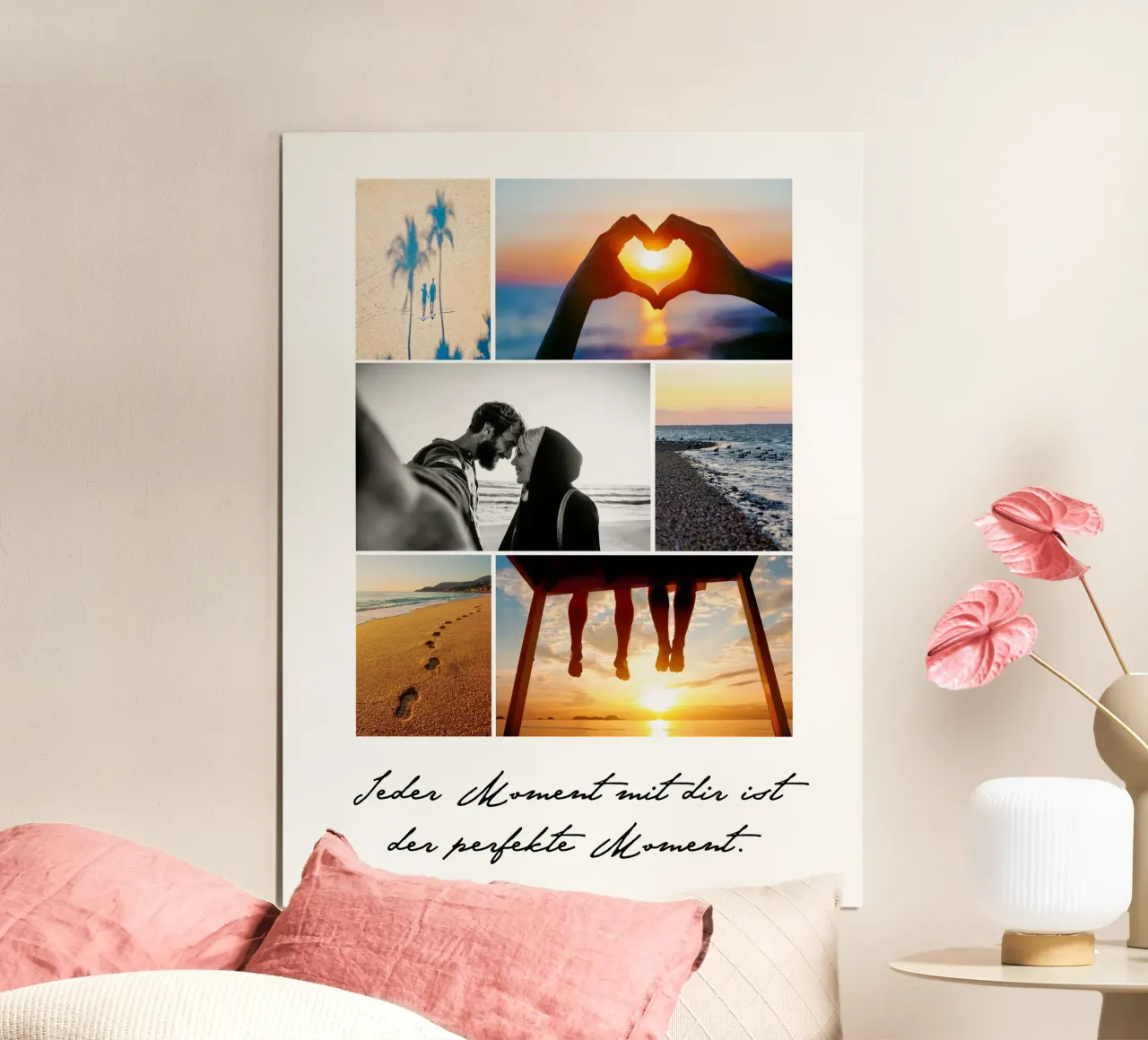 Jeder Moment poster con telaio in alluminio da WORTSPIEL