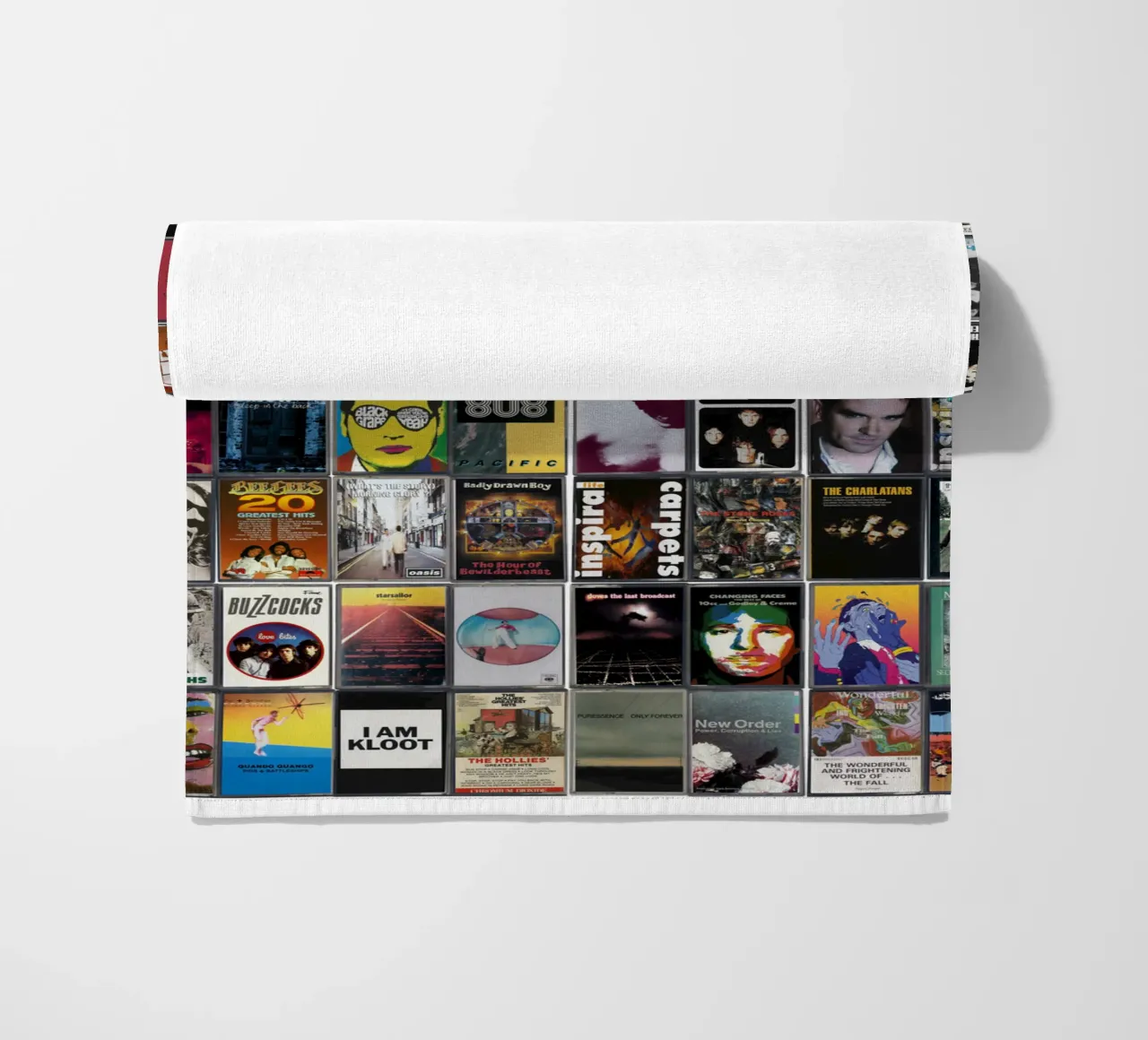 Manchester Music - Raccolta di cassette d'epoca telo mare da MrMustardPrints