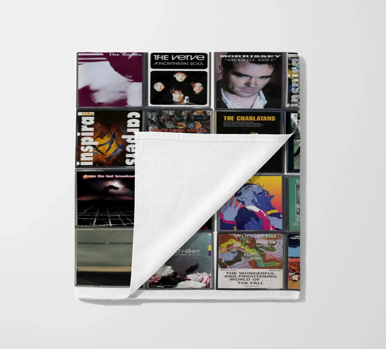 Manchester Music - Raccolta di cassette d'epoca telo mare da MrMustardPrints
