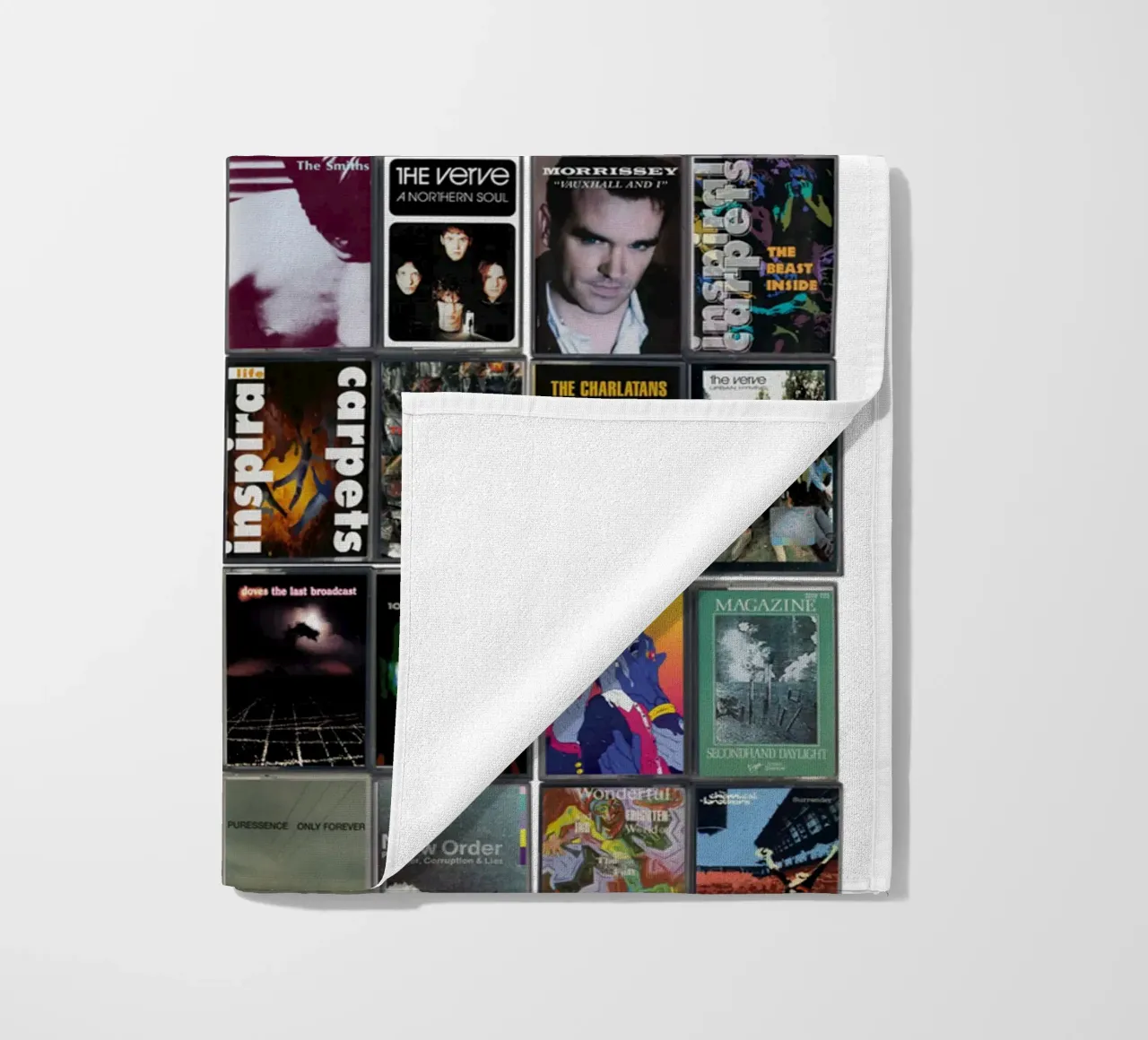 Manchester Music - Raccolta di cassette d'epoca telo mare da MrMustardPrints