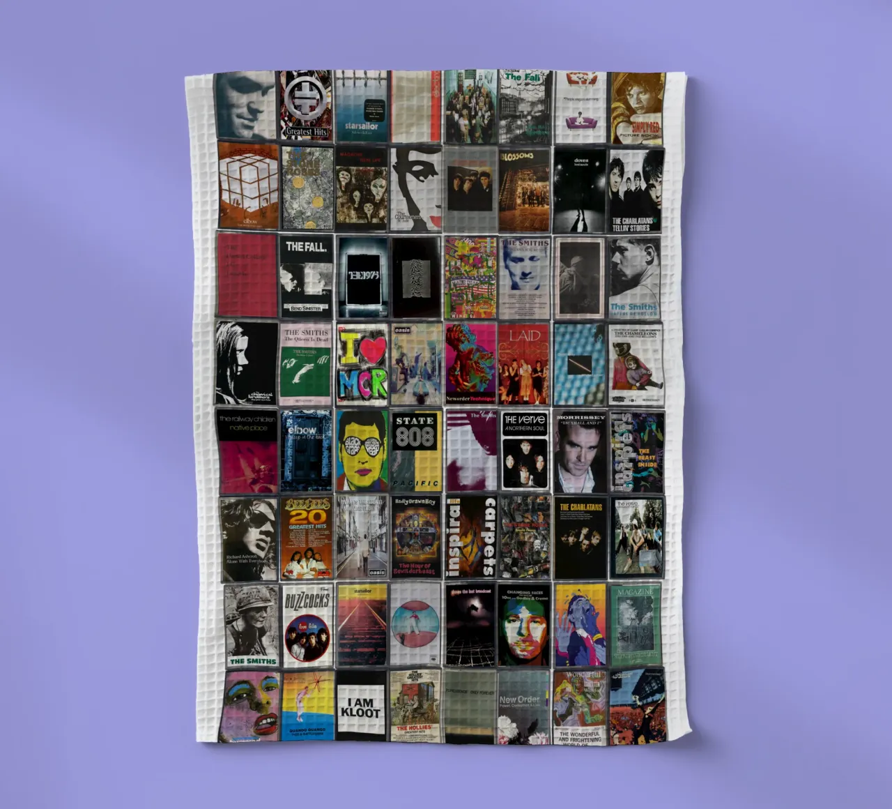 Manchester Music - Raccolta di cassette d'epoca canovaccio da cucina da MrMustardPrints