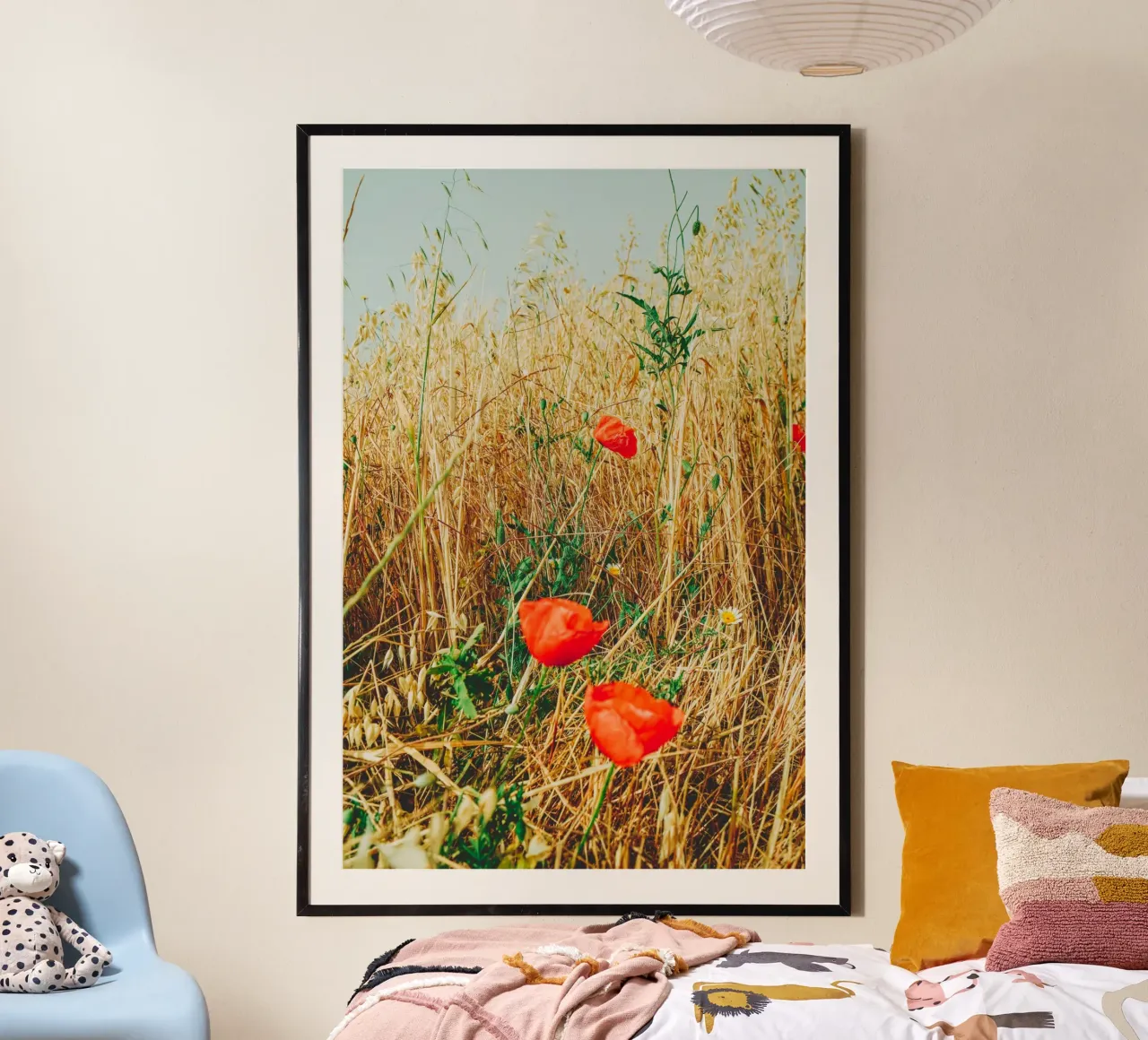 Poppies in the summer field - Photography from Mallorca poster by Bold and Retro