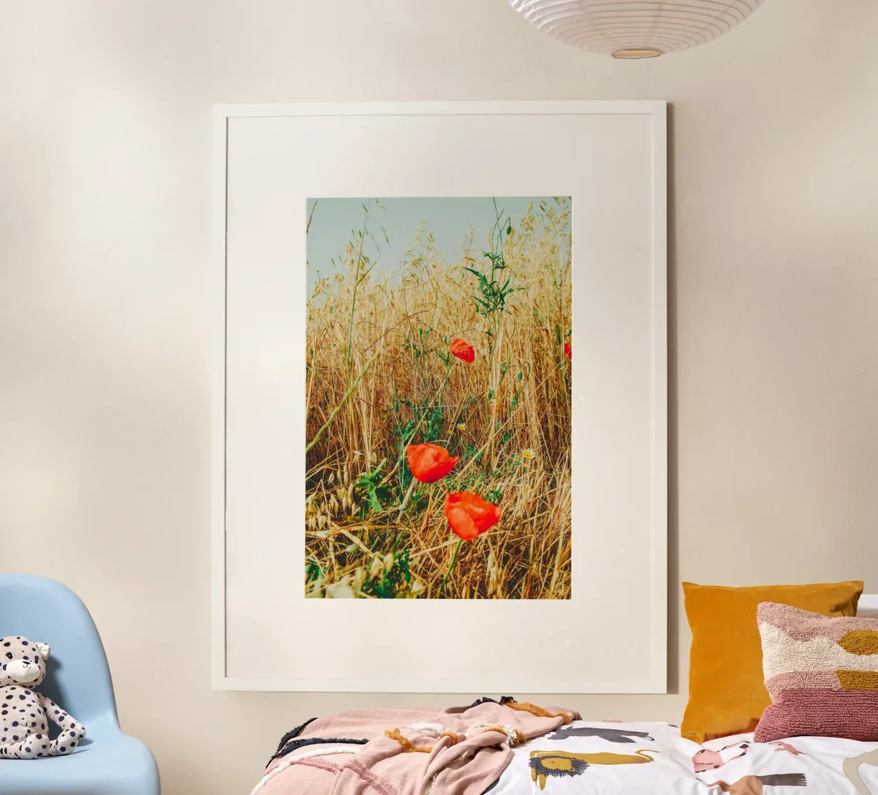 Poppies in the summer field - Photography from Mallorca poster by Bold and Retro