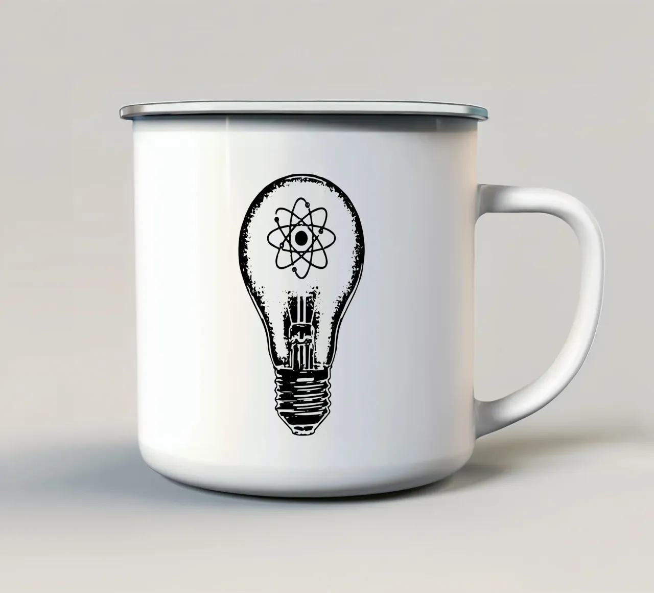 Idea scientifica sull'atomo tazza in smalto da Tobe Fonseca