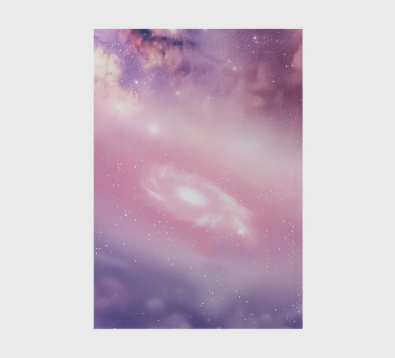 Pink Purple Galaxy Spiral Celestial Universe Stars Abstract notebook by Gentle Echoes Art