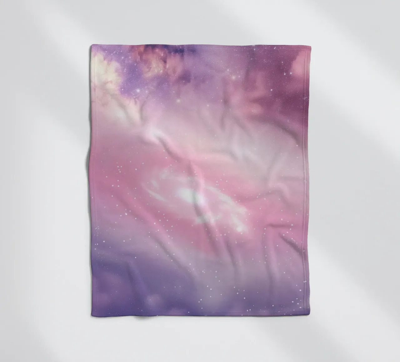 Pink Purple Galaxy Spiral Celestial Universe Stars Abstract fleece blanket by Gentle Echoes Art