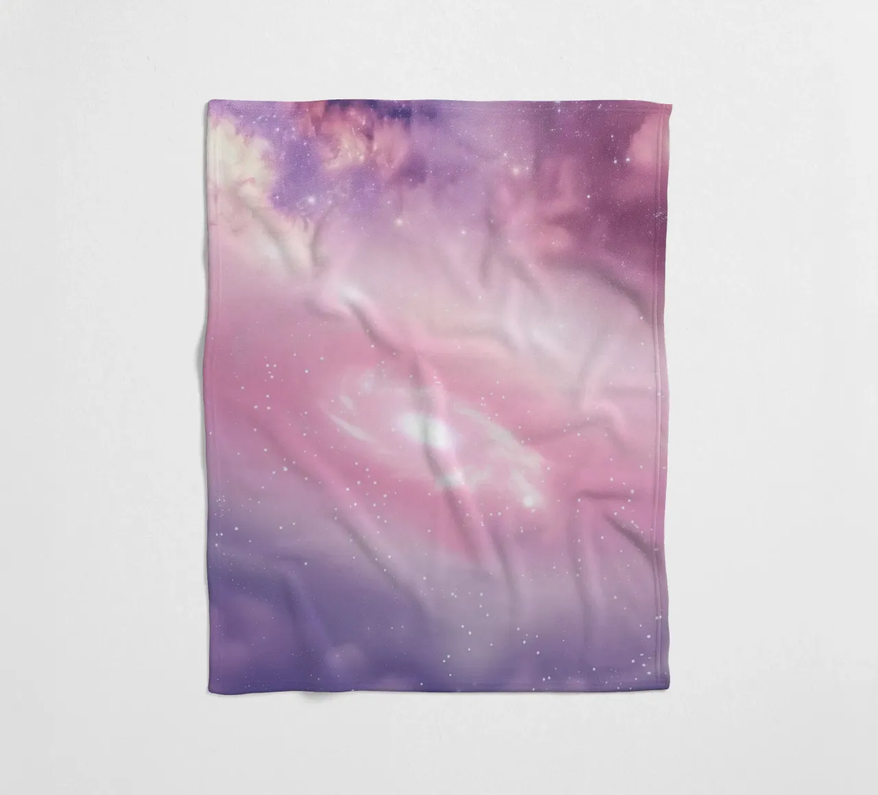 Pink Purple Galaxy Spiral Celestial Universe Stars Abstract fleece blanket by Gentle Echoes Art