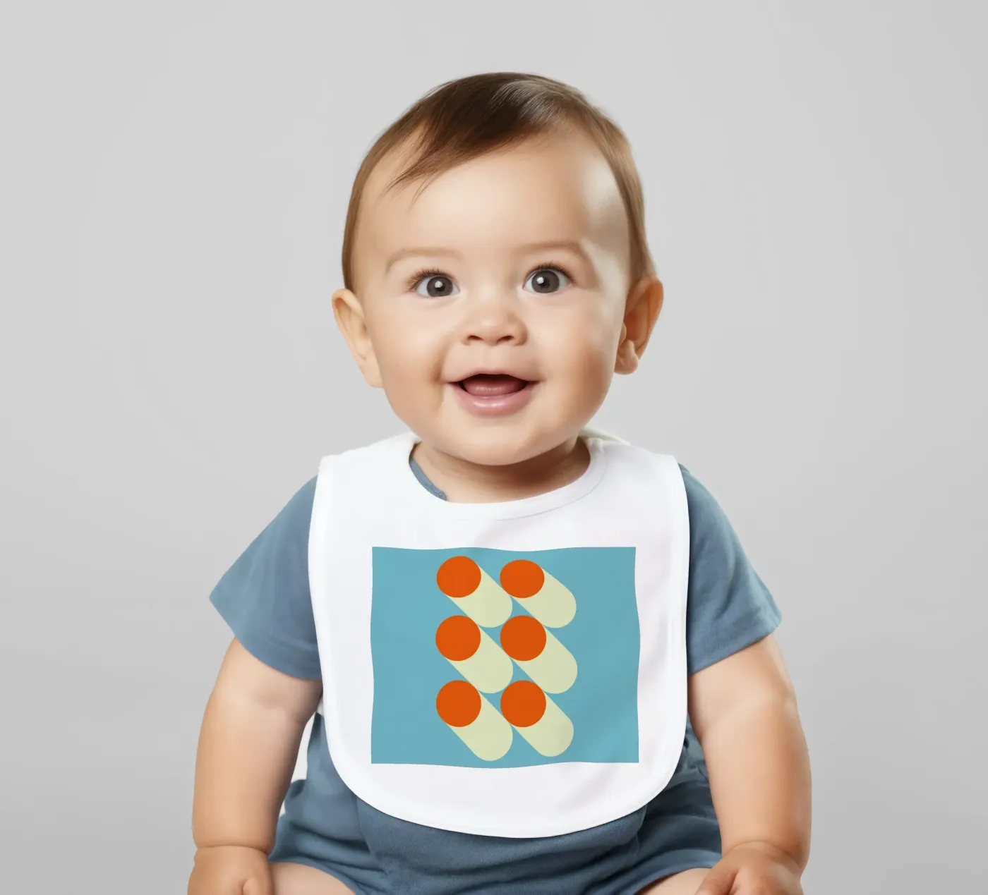 Retro geometric pattern bavaglino da Whole©