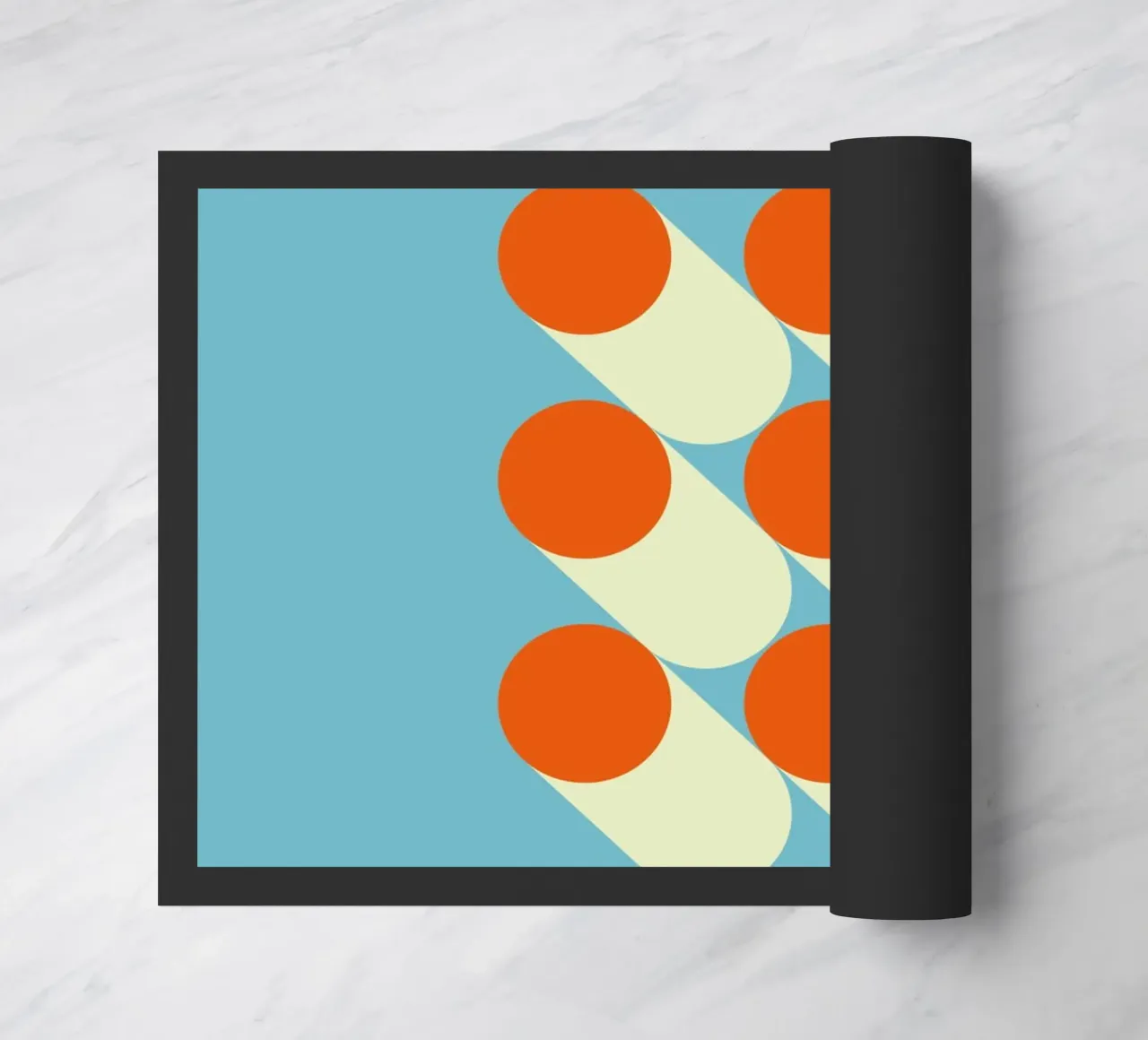 Retro geometric pattern doormat by Whole©
