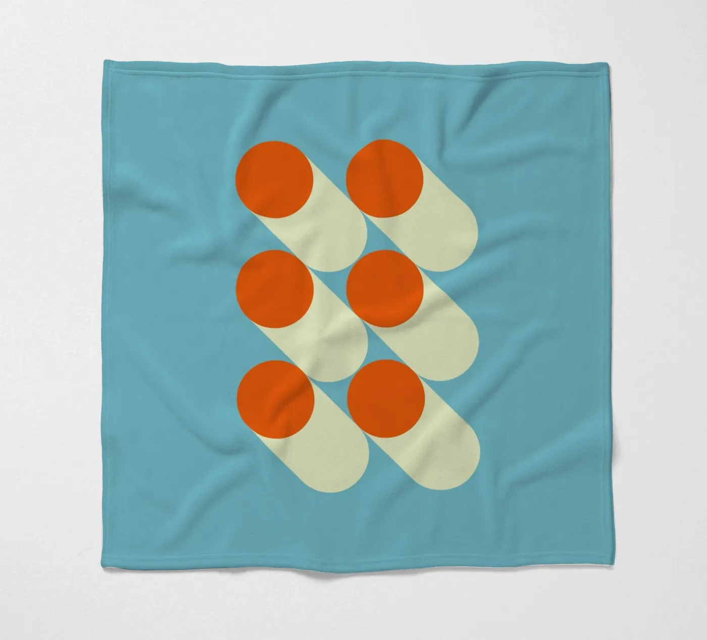 Retro Geometrisches Muster Fleecedecke von Whole©