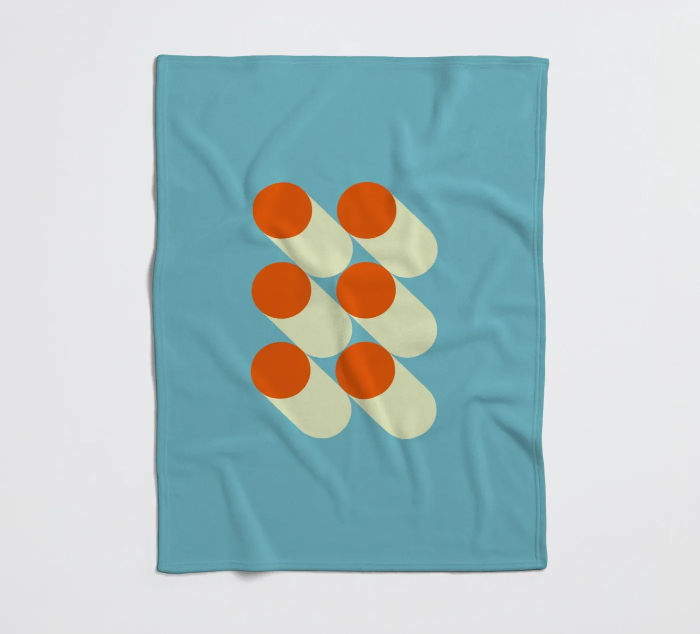 Retro Geometrisches Muster Fleecedecke von Whole©