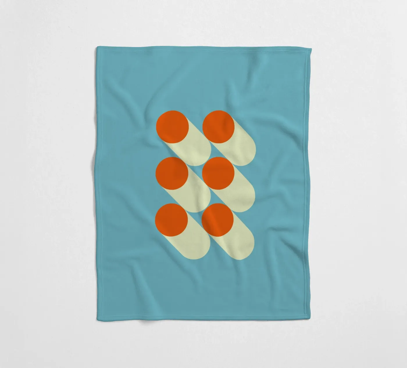 Retro Geometrisches Muster Fleecedecke von Whole©